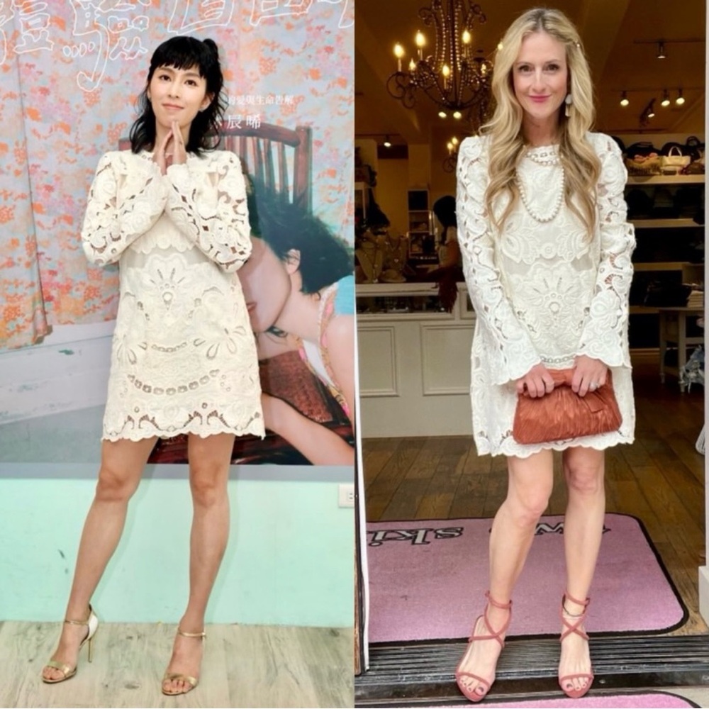 NWT Sea New York Lysa Dress Cream Mini Boho Engagement Vacation Wedding Size 00